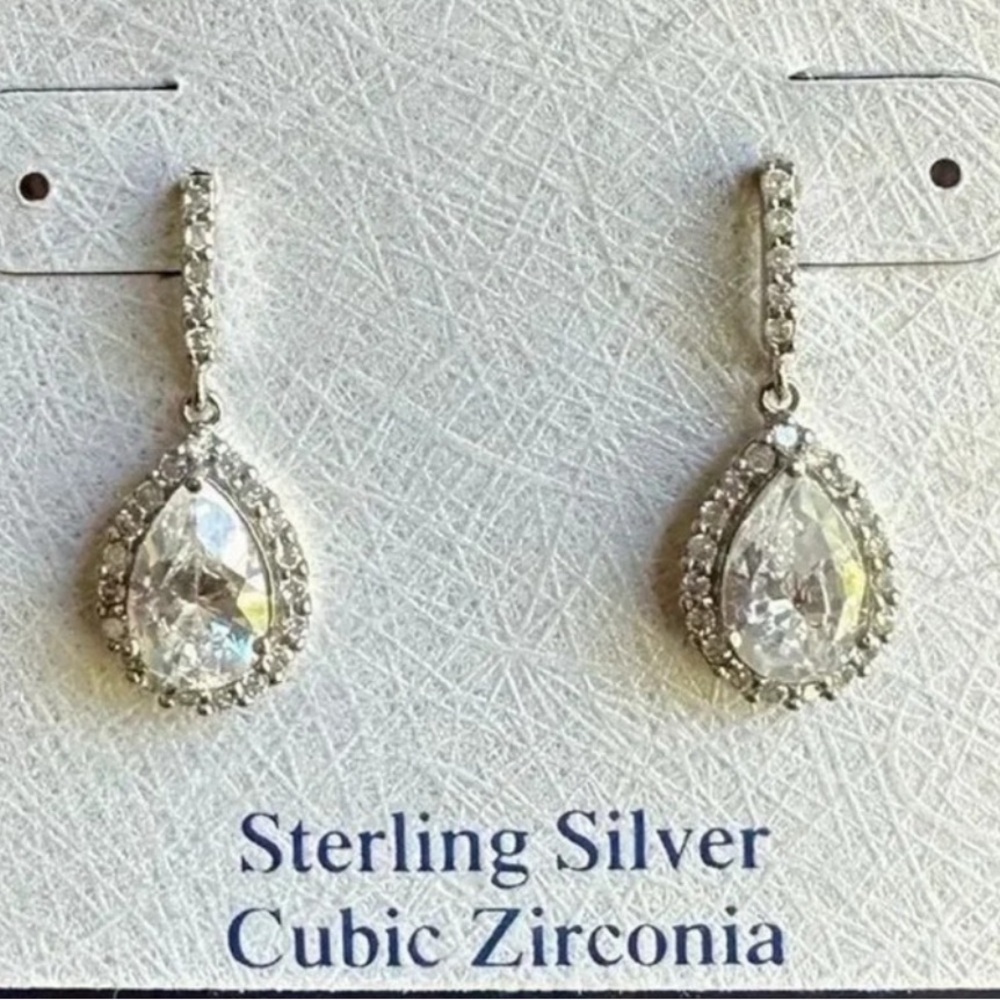 Anthropologie 925 Sterling Silver Dangle Earrings NWT